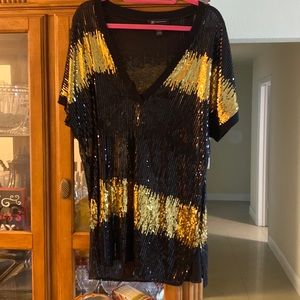 INC black & gold tunic